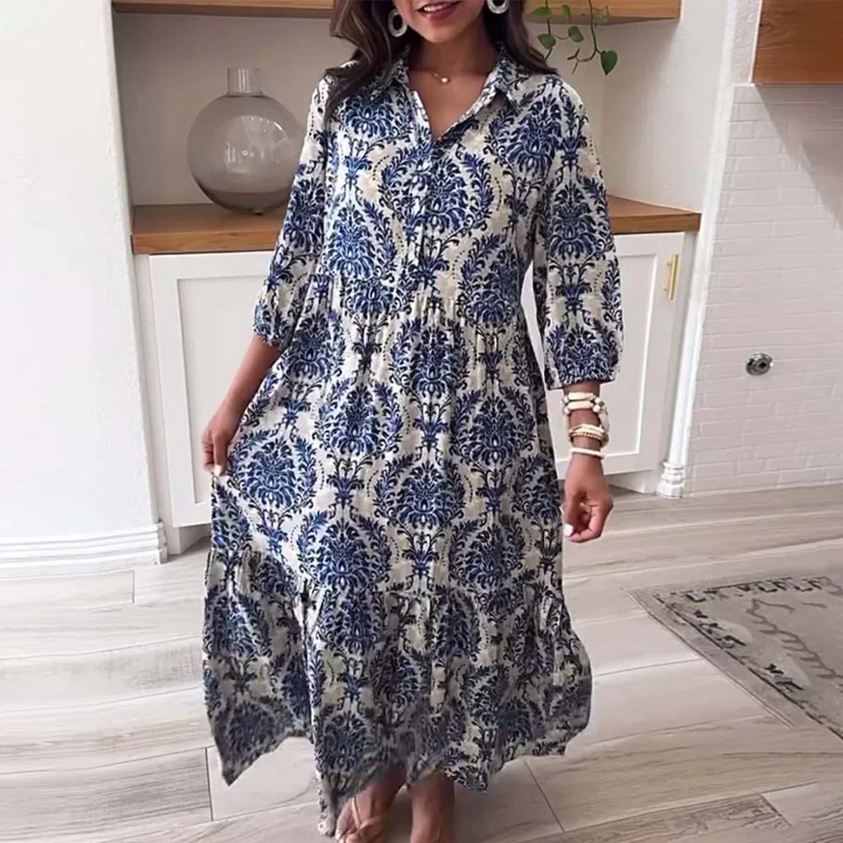 Chloe Printed Maxi Dress